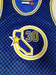 NBA 30 Curry Checkerboard Maillot bleu